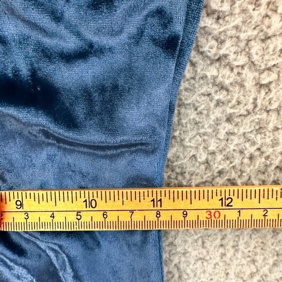 Reformation Velvet Avalon Bodysuit Womens XS Criss Cross Teal Blue - Picture 6 of 16